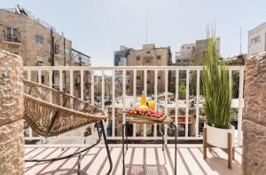 Balkón nebo terasa v ubytování Ben Yehuda Pearl