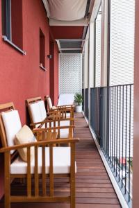 Koper Seaside Residence的阳台或露台