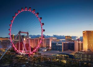 Ein allgemeiner Blick auf Las Vegas oder ein Stadtblick von des Resorts aus