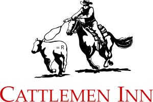 a woman riding a horse with the words catwoman inn at Cattlemen Motel in Lovell