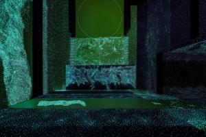 an image of a green room with a green wall at BnA Alter Museum in Kyoto