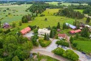 an aerial view of a house in a field at Ellilän Kievari in Toijala