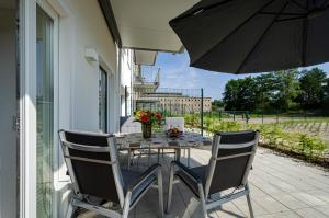 En balkon eller terrasse på FeWo Prora - Proras Strandhaus