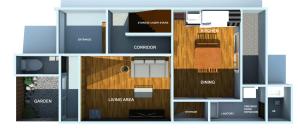 a rendering of a floor plan of a house at Shiki Homes HIKARI in Kyoto +17 photos