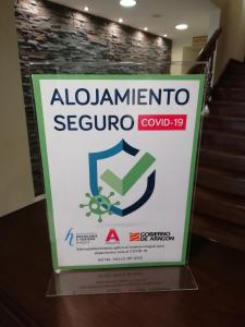 Certifikát, hodnocení, plakát nebo jiný dokument vystavený v ubytování Hotel Valle De Izas