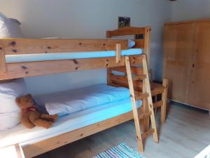 Ein Etagenbett oder Etagenbetten in einem Zimmer der Unterkunft Mattheishof