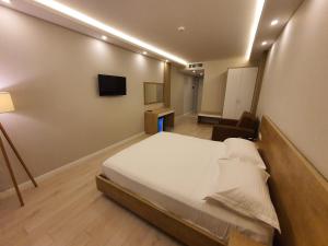 TV a/nebo společenská místnost v ubytování Amber Hotel Albania