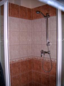 ザラカロシュにあるHársfa Vendégházのバスルーム(シャワー、シャワーヘッド付)が備わります。