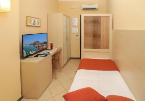 TV a/nebo společenská místnost v ubytování Janus Hotel