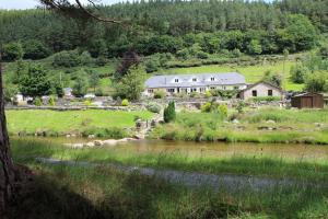 ein Haus auf einem Hügel neben einem Fluss in der Unterkunft Riversdale House room only accommodation, A98KD85 in Brockagh