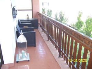 Ein Balkon oder eine Terrasse in der Unterkunft Ferienhaus Anita am Radweg