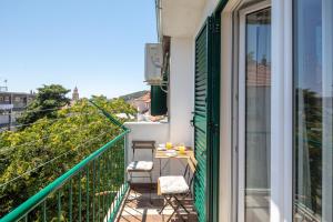 Balkón alebo terasa v ubytovaní Metily apartment