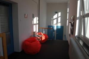 Posezení v ubytování Oberzent-Hostelstyle nur für aktive Touristen