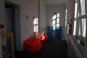 Posezení v ubytování Oberzent-Hostelstyle nur für aktive Touristen