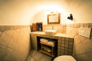 Koupelna v ubytování B&B La Fontana di Pegaso