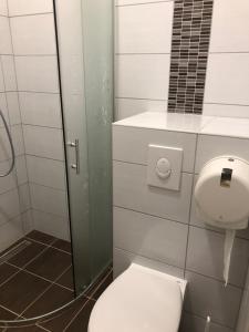 Kúpeľňa v ubytovaní Szem-s Vendégház