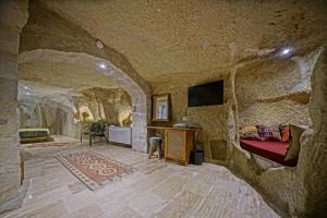 TV a/nebo společenská místnost v ubytování Vigneron Cave Hotel