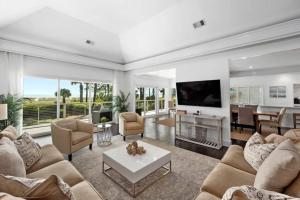 A seating area at 7 Black Duck - Top Notch Views & Amenities in a Private Oceanfront Oasis