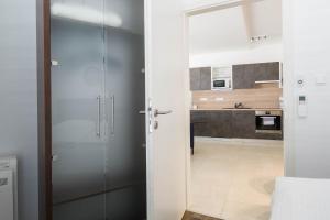 A kitchen or kitchenette at Apartman Balaton