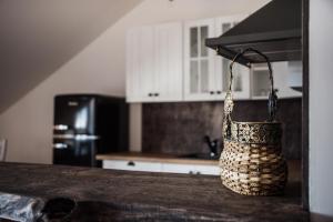 Kuchyň nebo kuchyňský kout v ubytování Apartmány na náměstí
