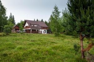 a house in the middle of a green field at Pensiunea agroturistică Drag de Apuseni in Călăţele