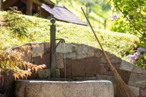 A garden outside Ladurnerhof Boutique Apartments Meran