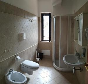GasponiにあるResidenza Giscorのバスルーム(トイレ、洗面台、シャワー付)
