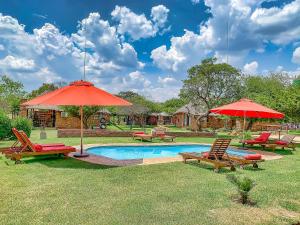 The swimming pool at or close to Tshikwalo Game Lodge
