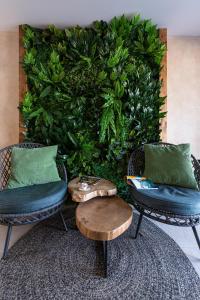 A seating area at Utopia Forest