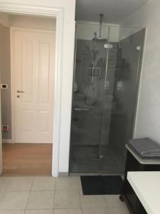 Koupelna v ubytování camera con bagno privato e parcheggio