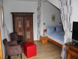 Łóżko lub łóżka w pokoju w obiekcie Ferienwohnung Laserer
