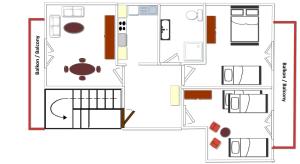 Plan piętra w obiekcie Ferienwohnung Laserer