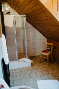 Łóżko lub łóżka w pokoju w obiekcie Ferienwohnung Vidmar
