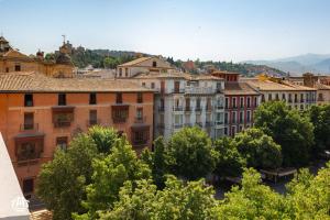 vistas a una ciudad con árboles y edificios en AiA LOFT BIBRAMBLA, en Granada