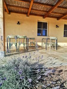 Agriturismo Casa Ricci的庭院或其他户外区域