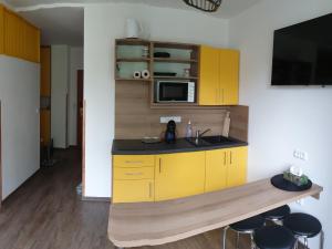 Apartman pohoda Lipno1にあるキッチンまたは簡易キッチン