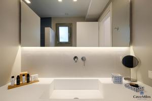 A bathroom at Cavo Milos