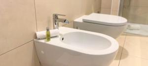 Ein Badezimmer in der Unterkunft DIEHOLIDAYBUCHT