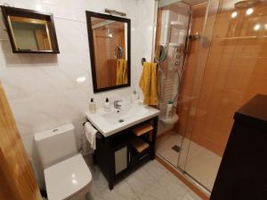 A bathroom at Apartamento céntrico, destino Sallent de Gallego