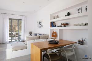 A seating area at Cavo Milos