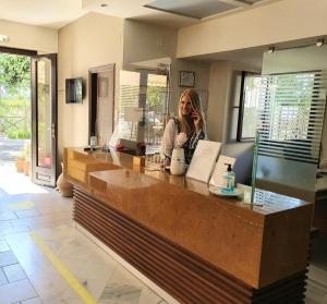 Vstupní hala nebo recepce v ubytování Arhodiko Hotel