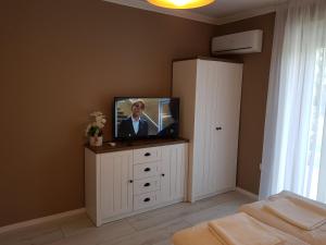 TV a/nebo společenská místnost v ubytování Rigó Apartman