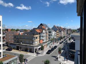 a view of a city street with buildings at Koksijde Zeelaan Appartement A4 in Koksijde