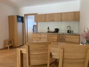 Kuchyň nebo kuchyňský kout v ubytování YASNA Apartments
