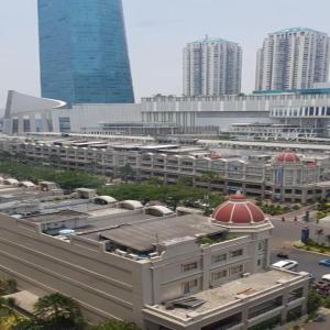 a large building with a red dome on top of it at Mediterania Garden Residence 2 in Jakarta