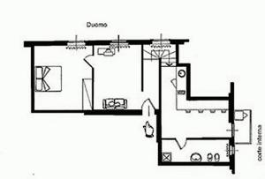 Plan piętra w obiekcie The Flora and Florian Apartments - The feeling of touching the Duomo