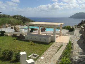 a gazebo with a view of the water at Case Vacanze Margherita in Lipari