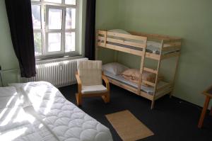 Postel nebo postele na pokoji v ubytování Oberzent-Hostelstyle nur für aktive Touristen