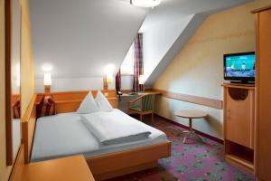 TV a/nebo společenská místnost v ubytování Landhotel Drei Eichen