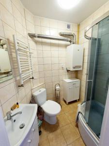 Koupelna v ubytování Apartament Kleopatra